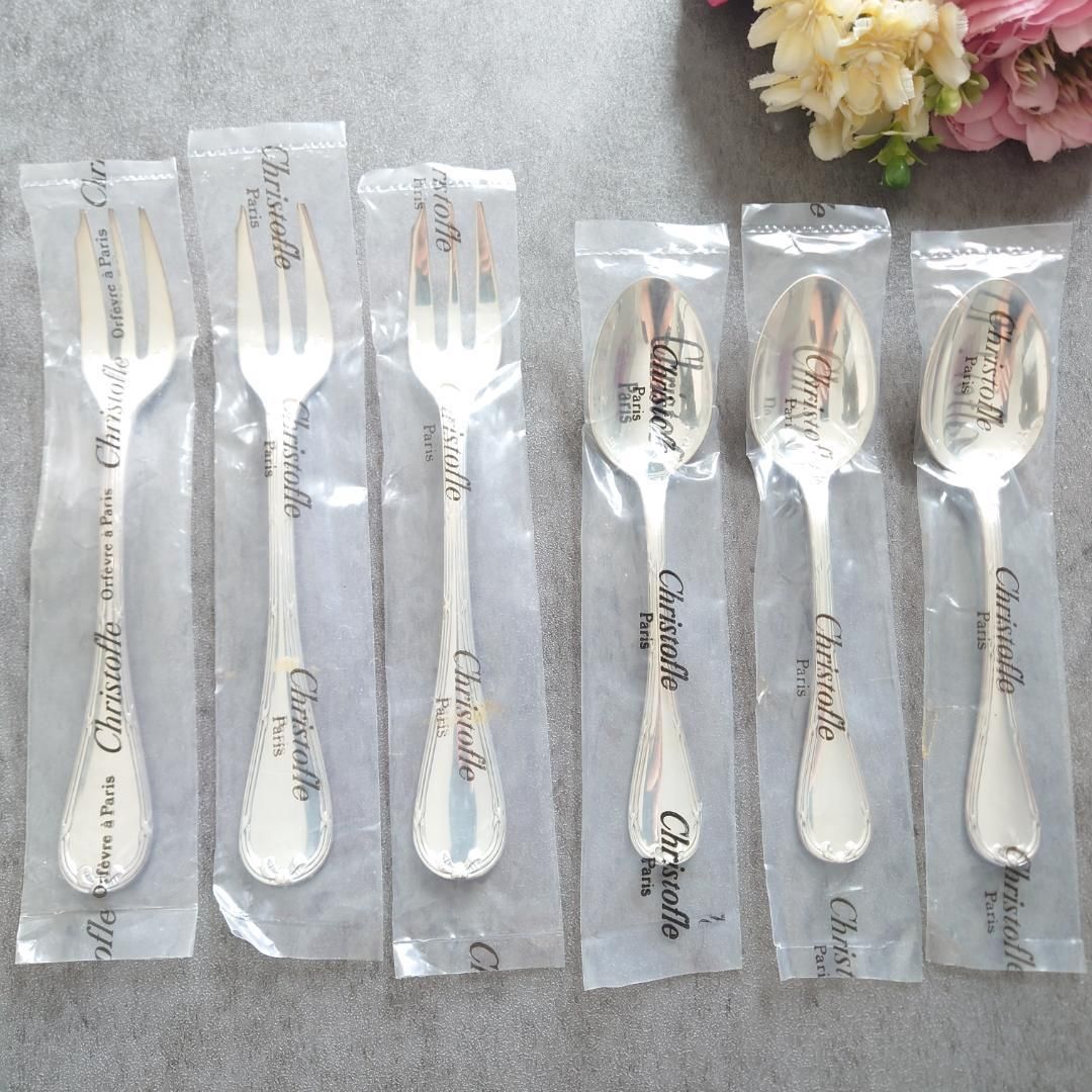 クリストフル リュバン ケーキフォーク コーヒースプーン 未開封 6点
