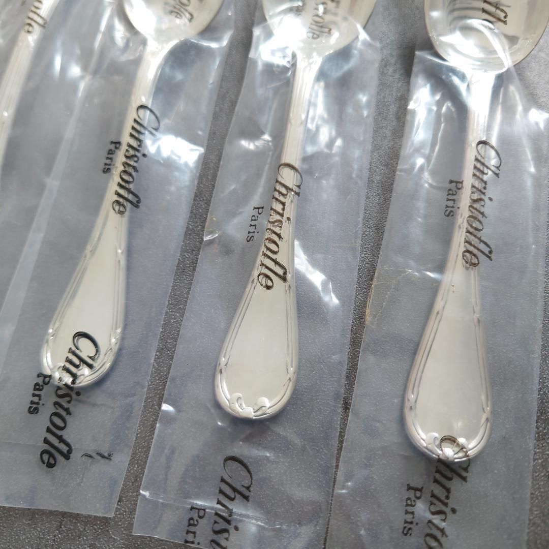 美品 クリストフル リュバン ケーキフォーク コーヒースプーン 4点 クリストフル リュバン ケーキフォーク コーヒースプーン 未開封含む