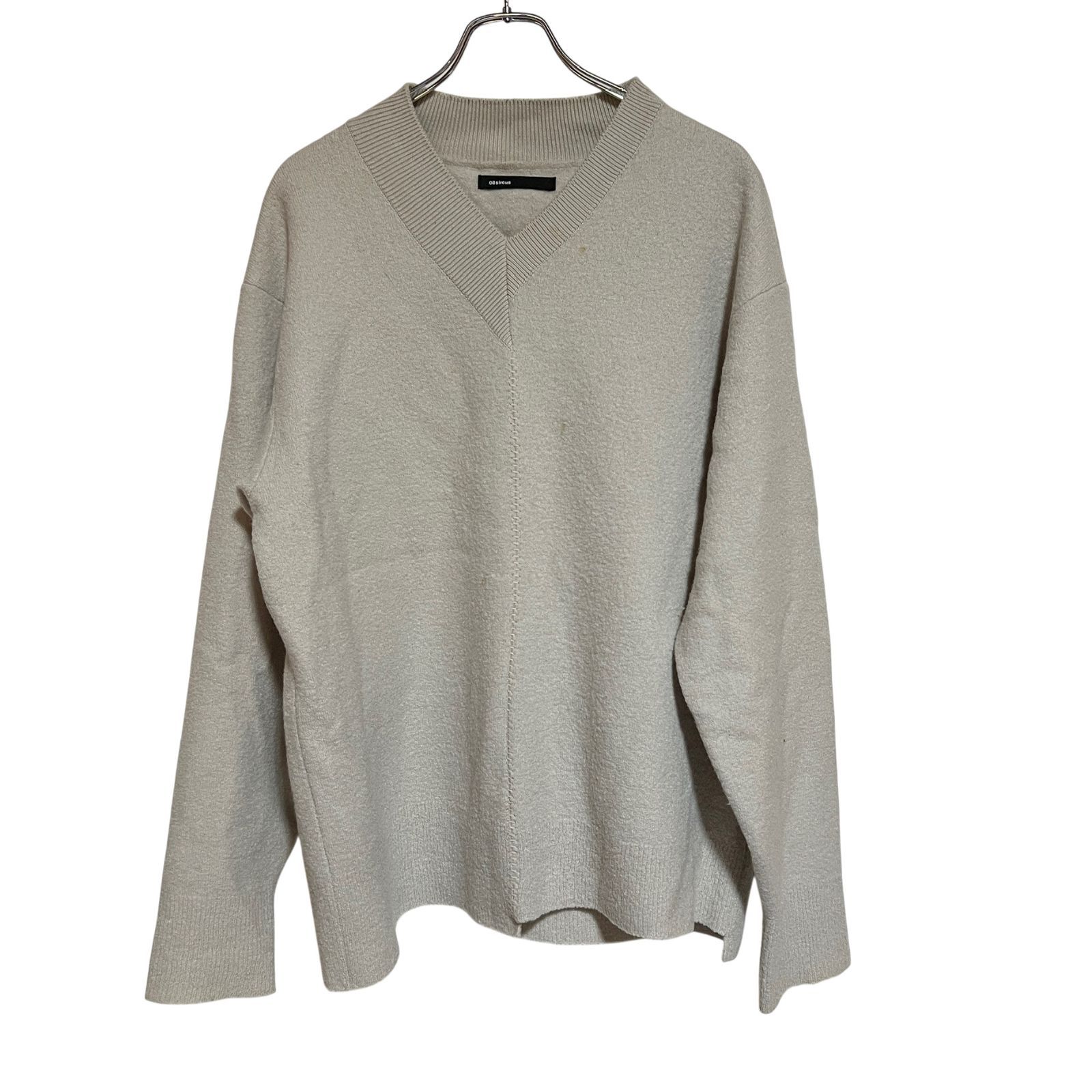C406 08sircus ゼロエイトサーカス ウール ニット セーター グレー シンプル 無地 Ｖネック カジュアル レディース 6