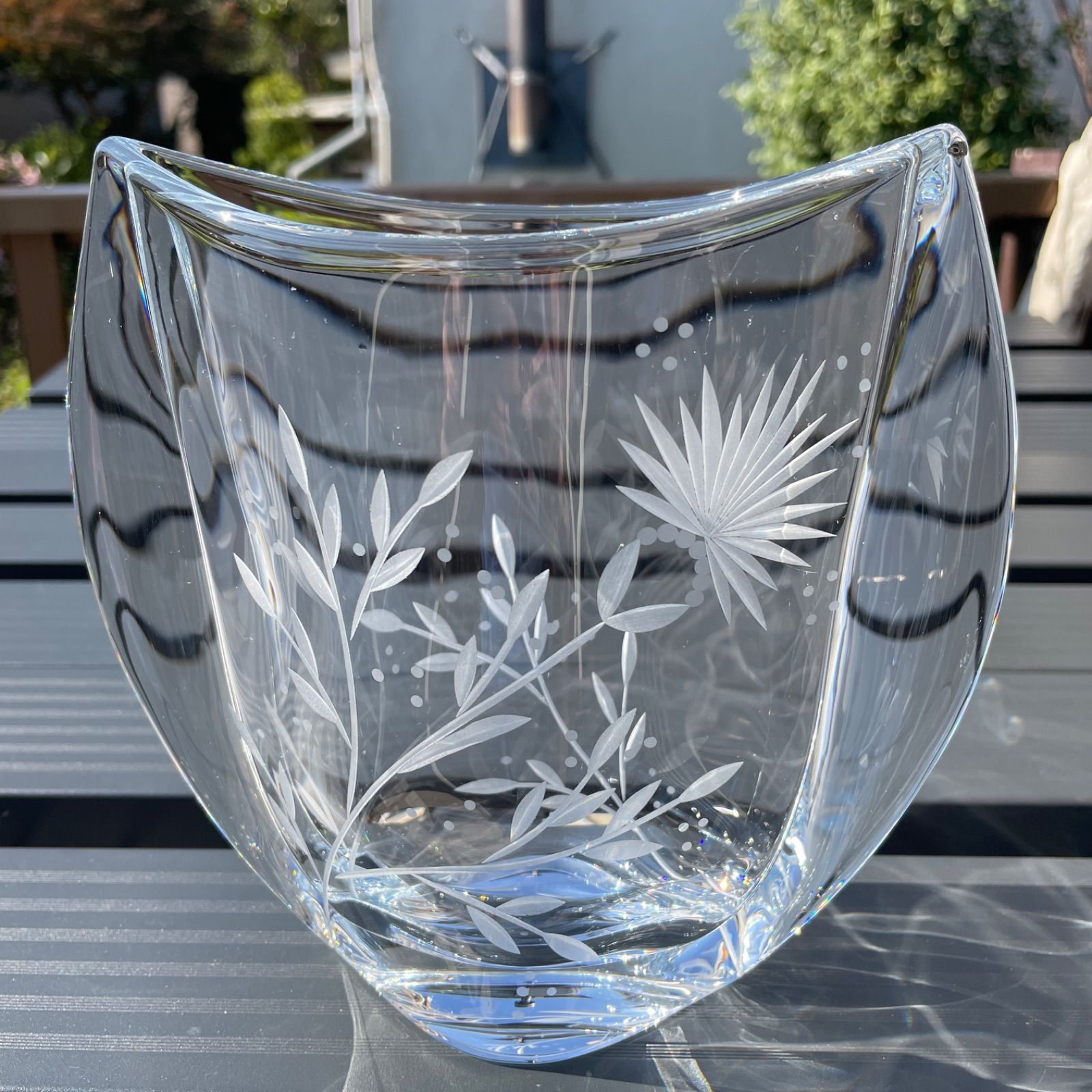 チェコスロバキア ボヘミアガラス 花瓶 - メルカリ