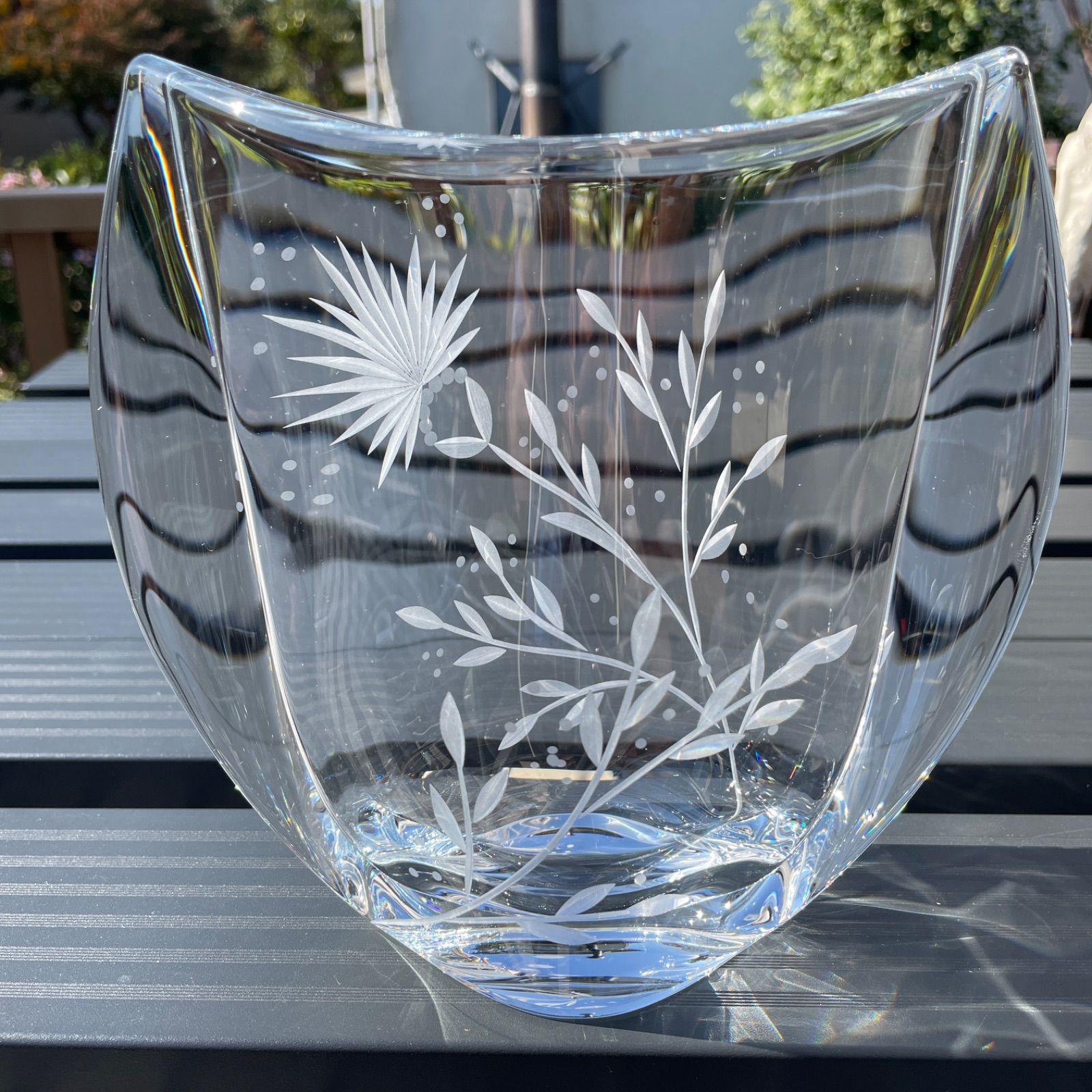 チェコスロバキア ボヘミアガラス 花瓶 - メルカリ