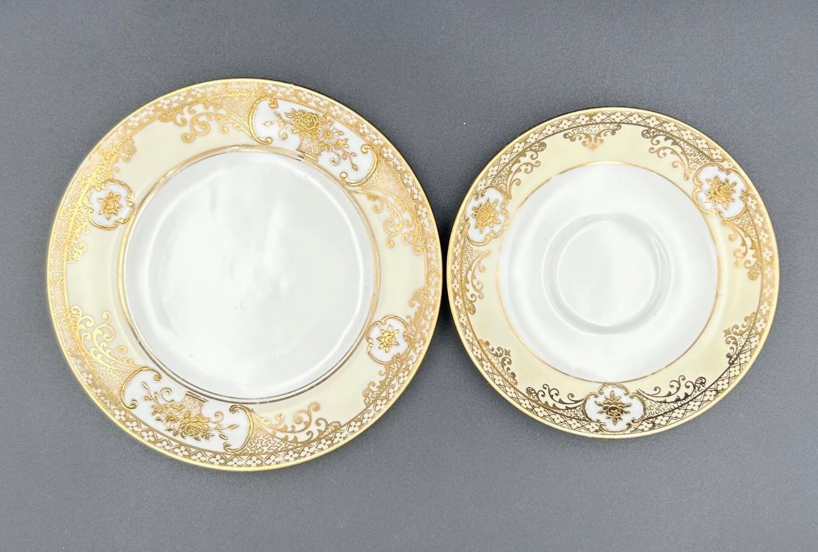 希少】オールドノリタケ（ソーサー＆プレート）マルキ印 里帰り