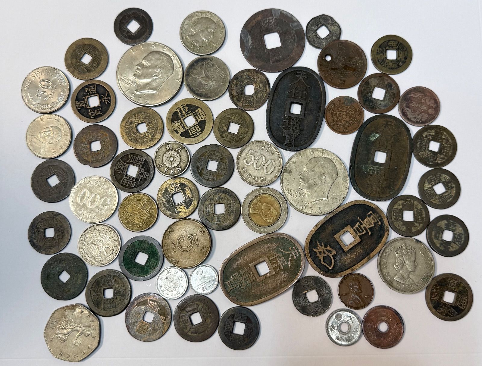 穴銭　天保通宝　100枚まとめロット 穴銭 天保通宝 100枚まとめロット