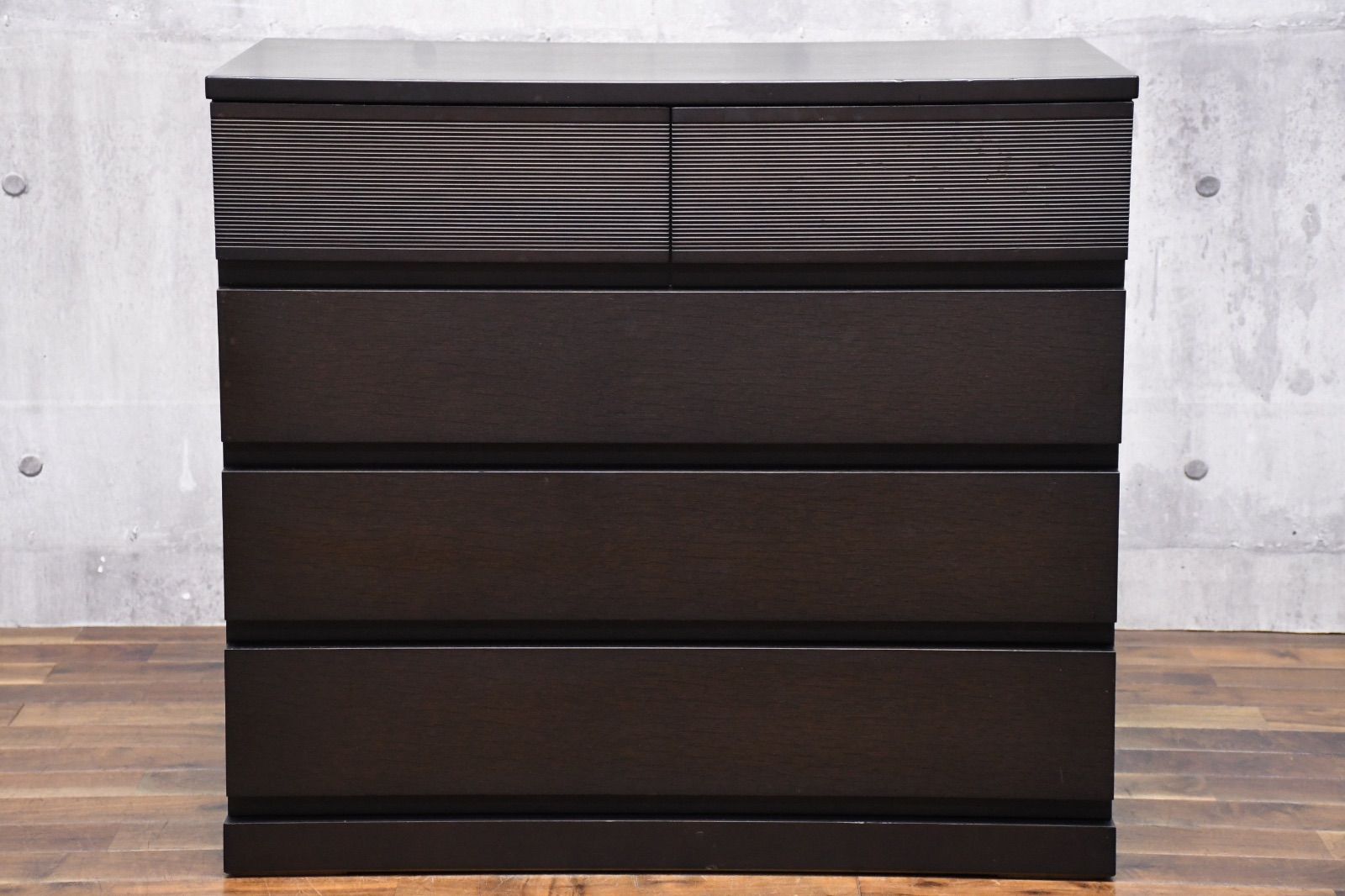 EKK64 府中家具 焼印 4段チェスト 整理タンス カトレア オーク材 IDC