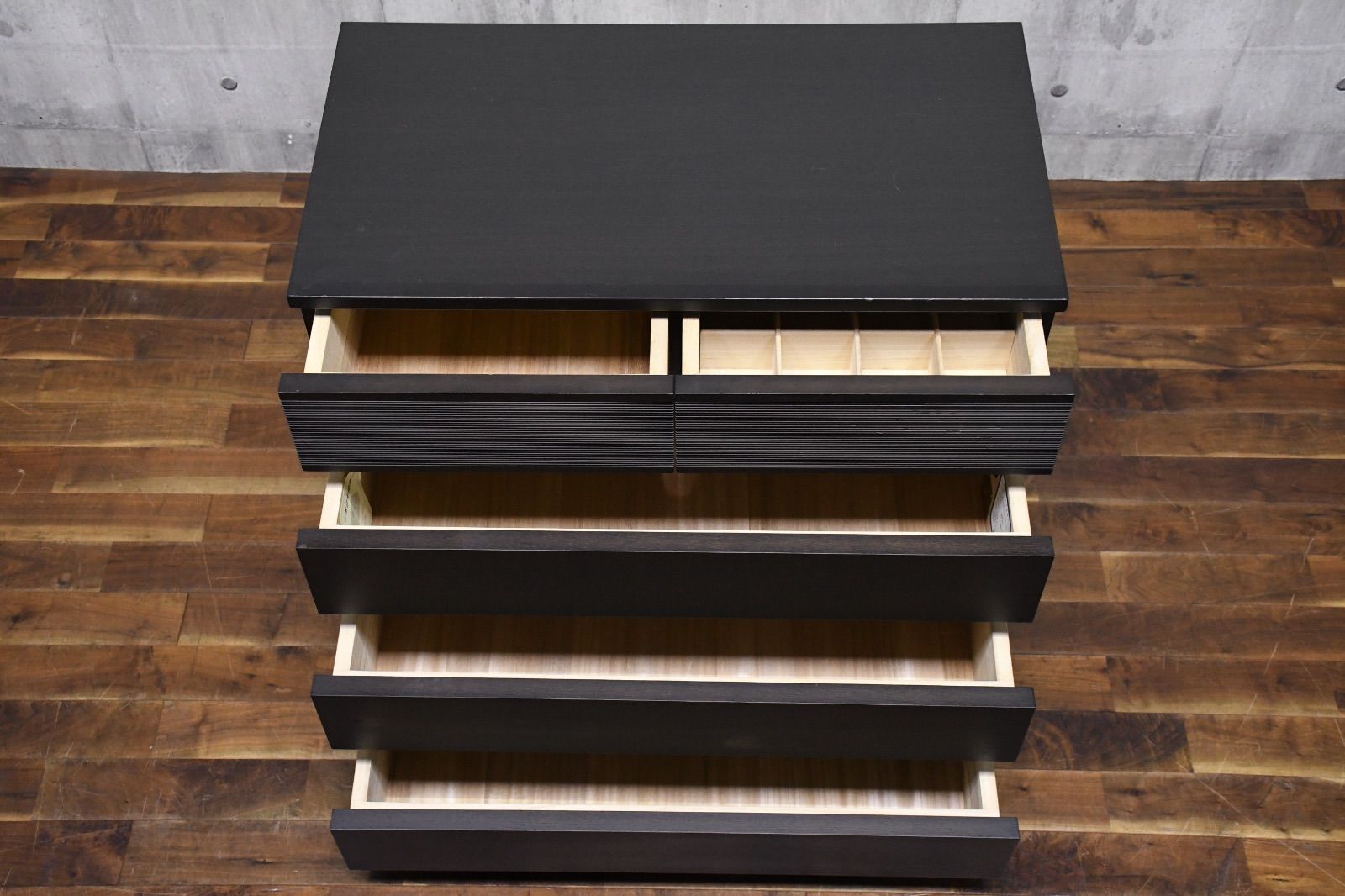 EKK64 府中家具 焼印 4段チェスト 整理タンス カトレア オーク材 IDC