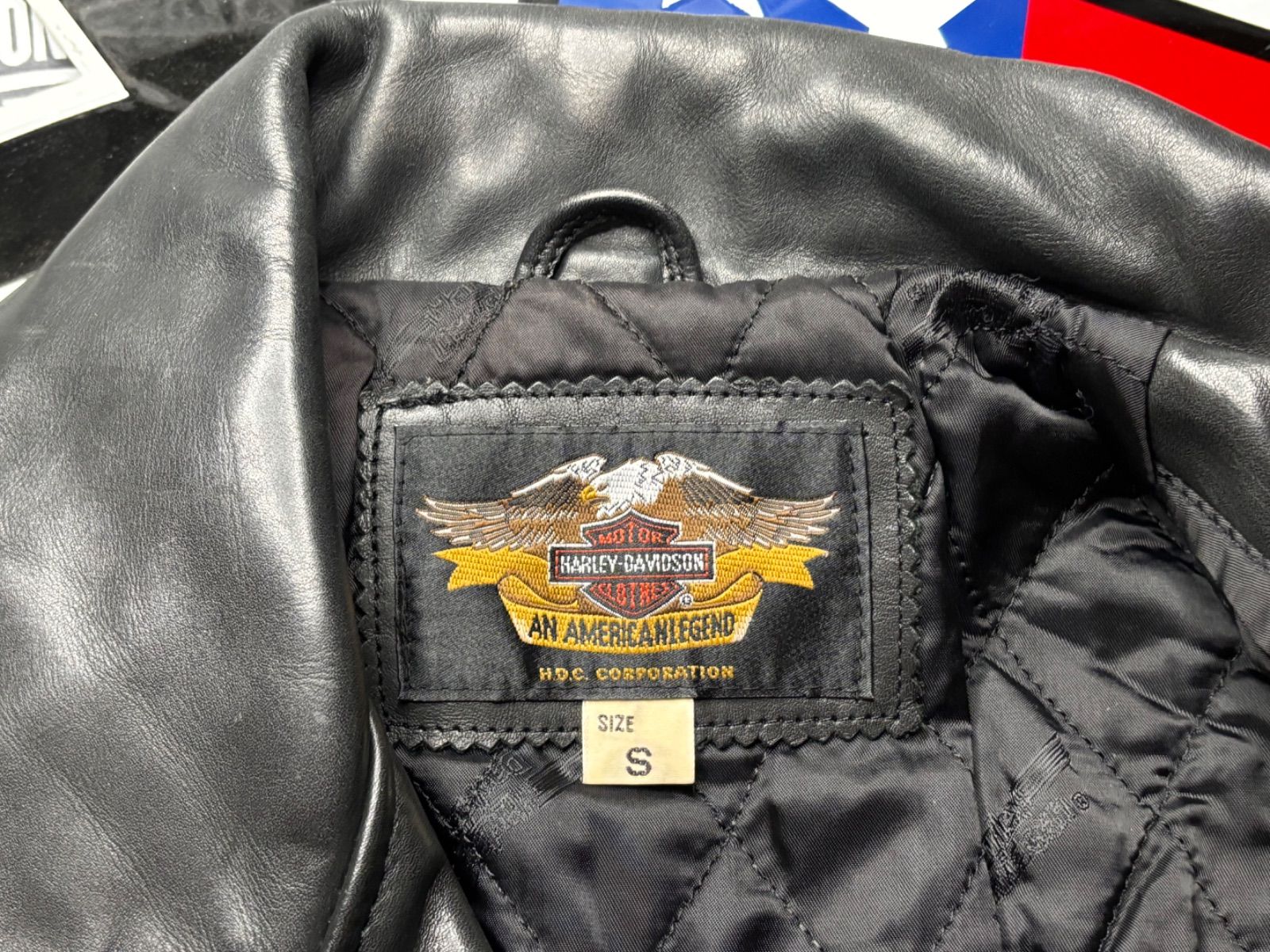 【ザ黒革Wの革ジャン美品！】ハーレーダビッドソン　本革　ライダースジャケット極上 ⭐️ 【ザ黒革Wの革ジャン美品！】ハーレーダビッドソン Harley
