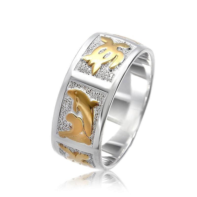 ハワイアンジュエリー LocoMocoAloha リング 指輪 イルカ ホヌ HONU 海がめ ドルフィン ジュエリー 0