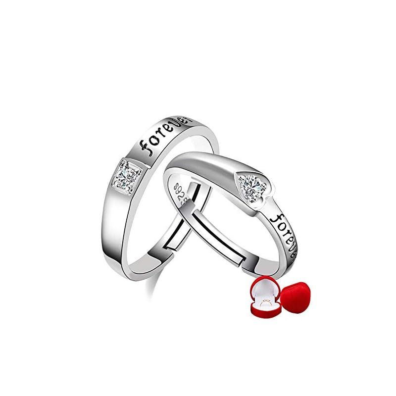 C Girls真珠屋 5 A級 love forever ペアーダイヤモンドリング シルバー リング サイズが自由に調整 プレゼント 女性 s 925 メンズ 贈物 結婚指輪 ペア czダイヤモンド 記念日 ベネチアス