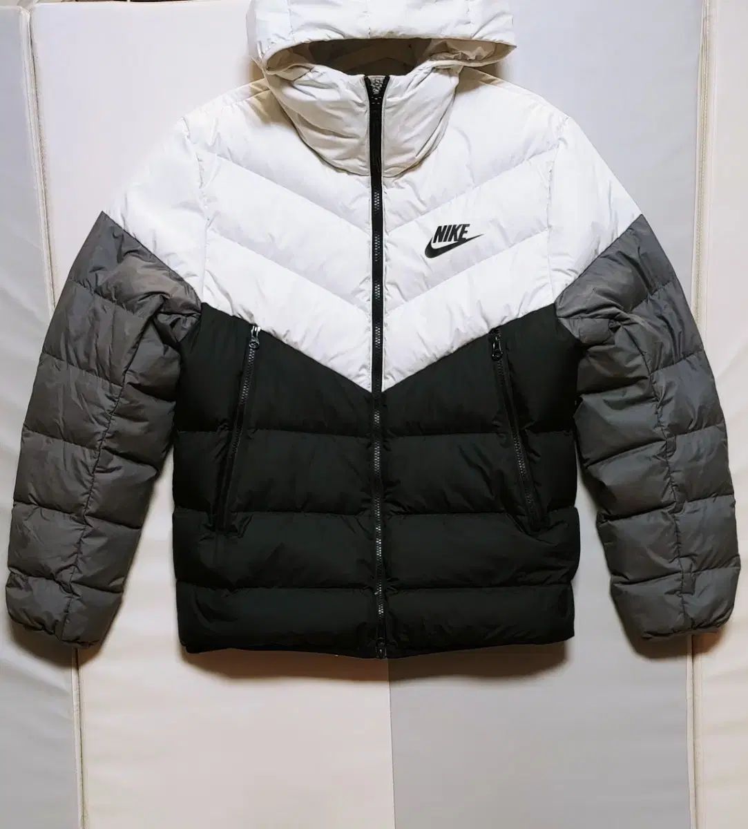 XL NIKE ダックダウンダウンジャケット 白黒1351 - メルカリ