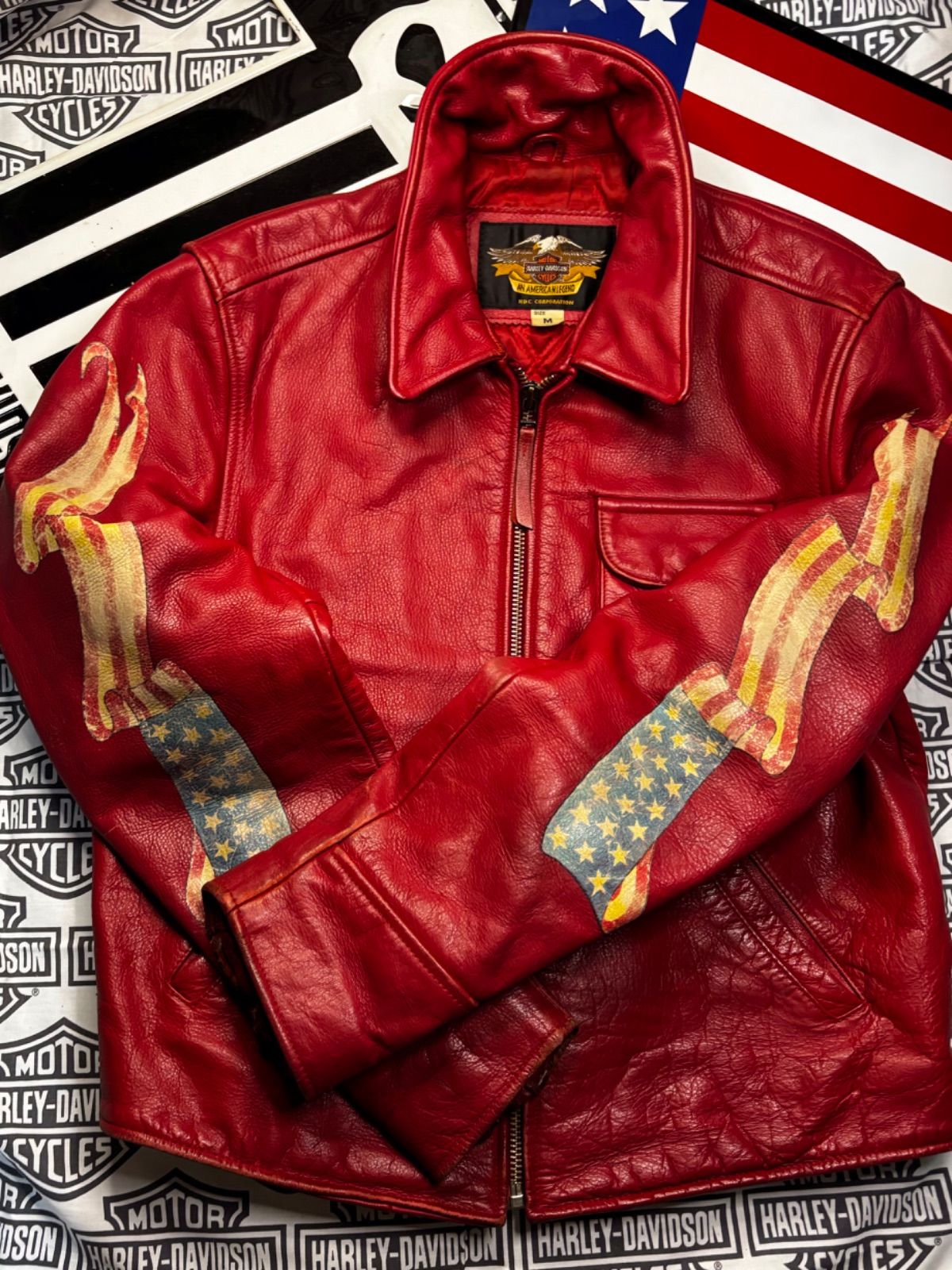 ⭐️ハーレーダビッドソン⭐️カウハイド本革ジャケット⭐️本革製切抜き刺繍レアモデル⭐️ 75SdWwj7jnWxWeZgWjh3ES.jpg@jpg