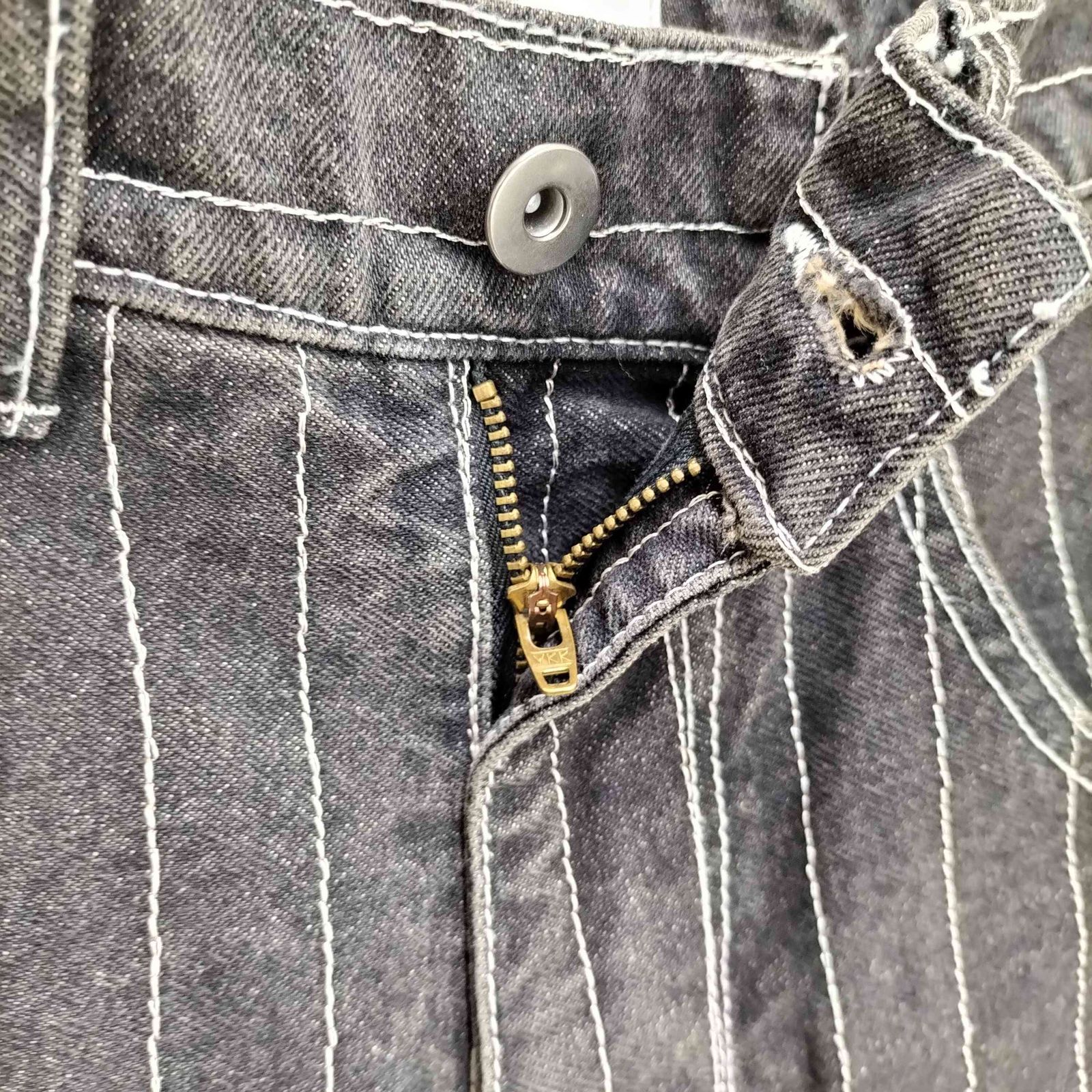 ユーズドフルギ USED古着 BLESS U BU STRIPE BAGGY DENIM PANTS