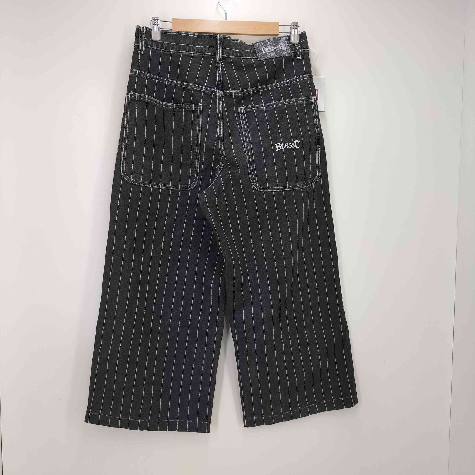 ユーズドフルギ USED古着 BLESS U BU STRIPE BAGGY DENIM PANTS