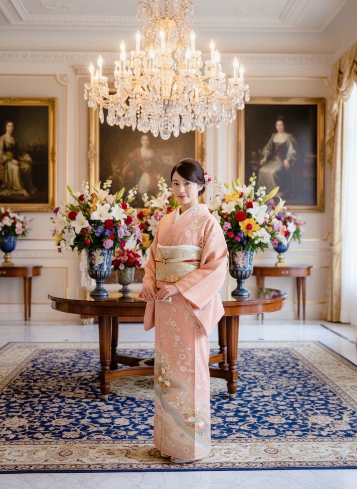 花菱文　金彩　正絹　逸品 正絹 訪問着フルセット 豪華金彩 菊花文 暈し染め 正絹 逸品 - メルカリ