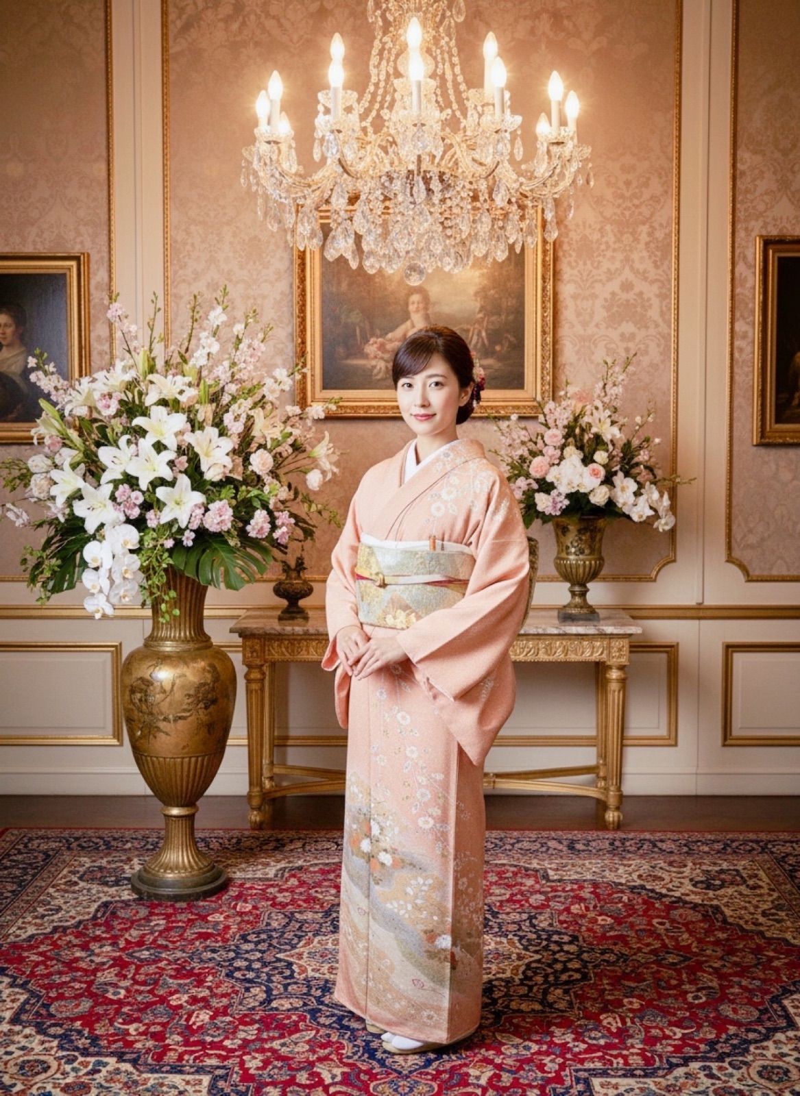 正絹 訪問着フルセット 豪華金彩 菊花文 暈し染め 正絹 逸品 - メルカリ