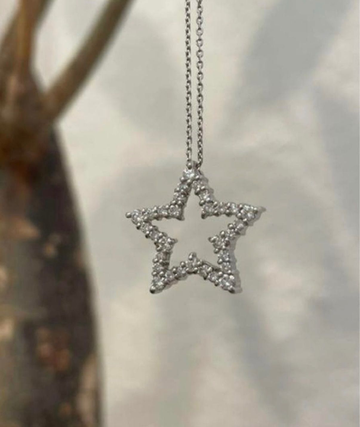 胸元に✨キラキラ輝くお星様✨ダイヤモンドネックレス　プレゼント付 胸元に✨キラキラ輝くお星様✨ダイヤモンドネックレス プレゼント付