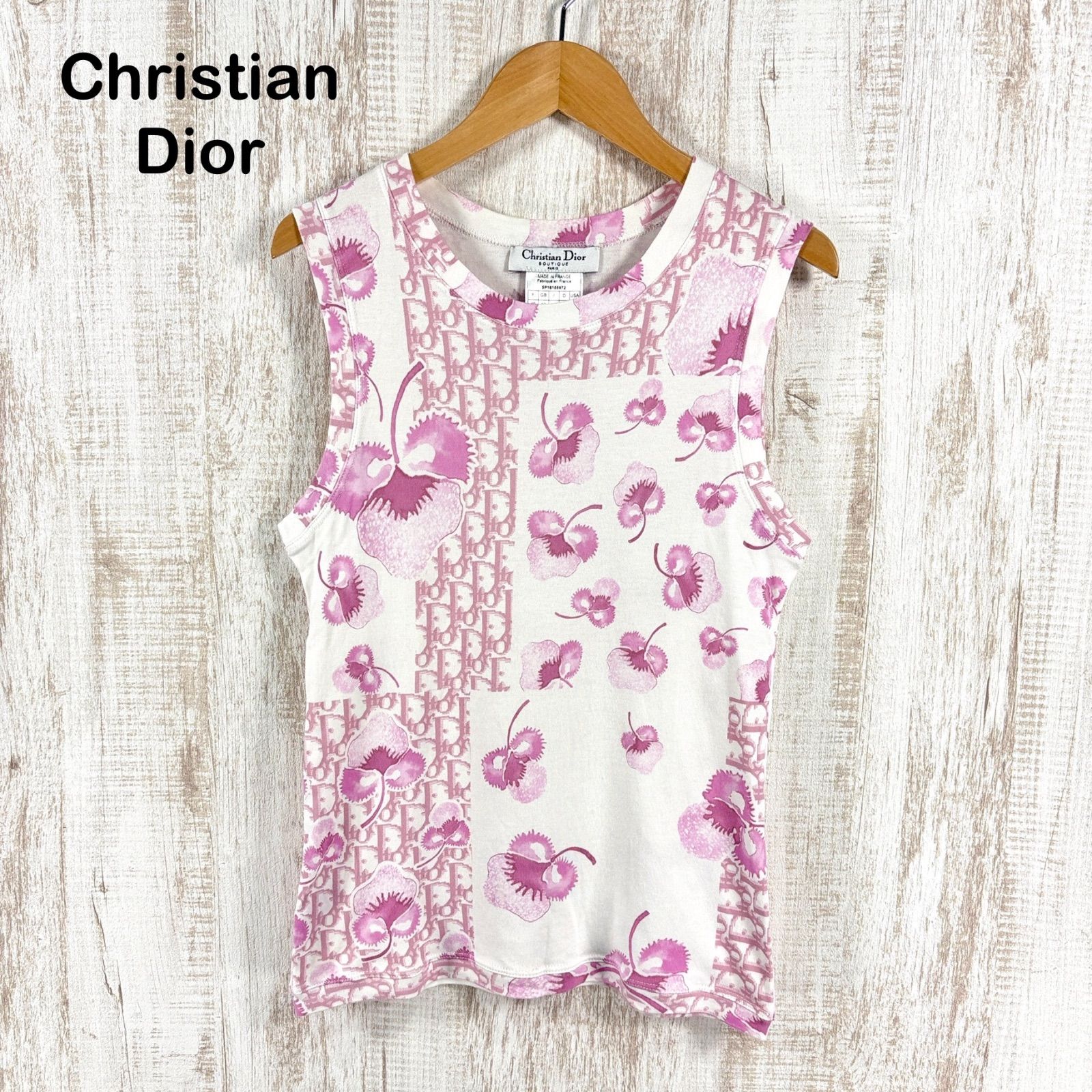 クリスチャンディオール トロッター 05年 タンクトップ ホワイト