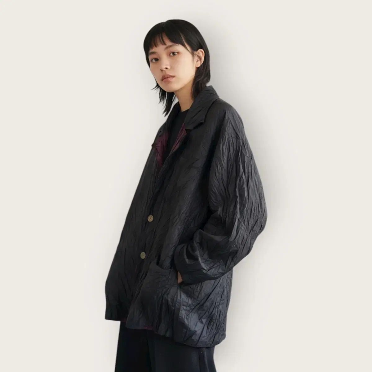 M/イッセイミヤケ 00s リバーシブル ハーフコート ジャケット - メルカリ