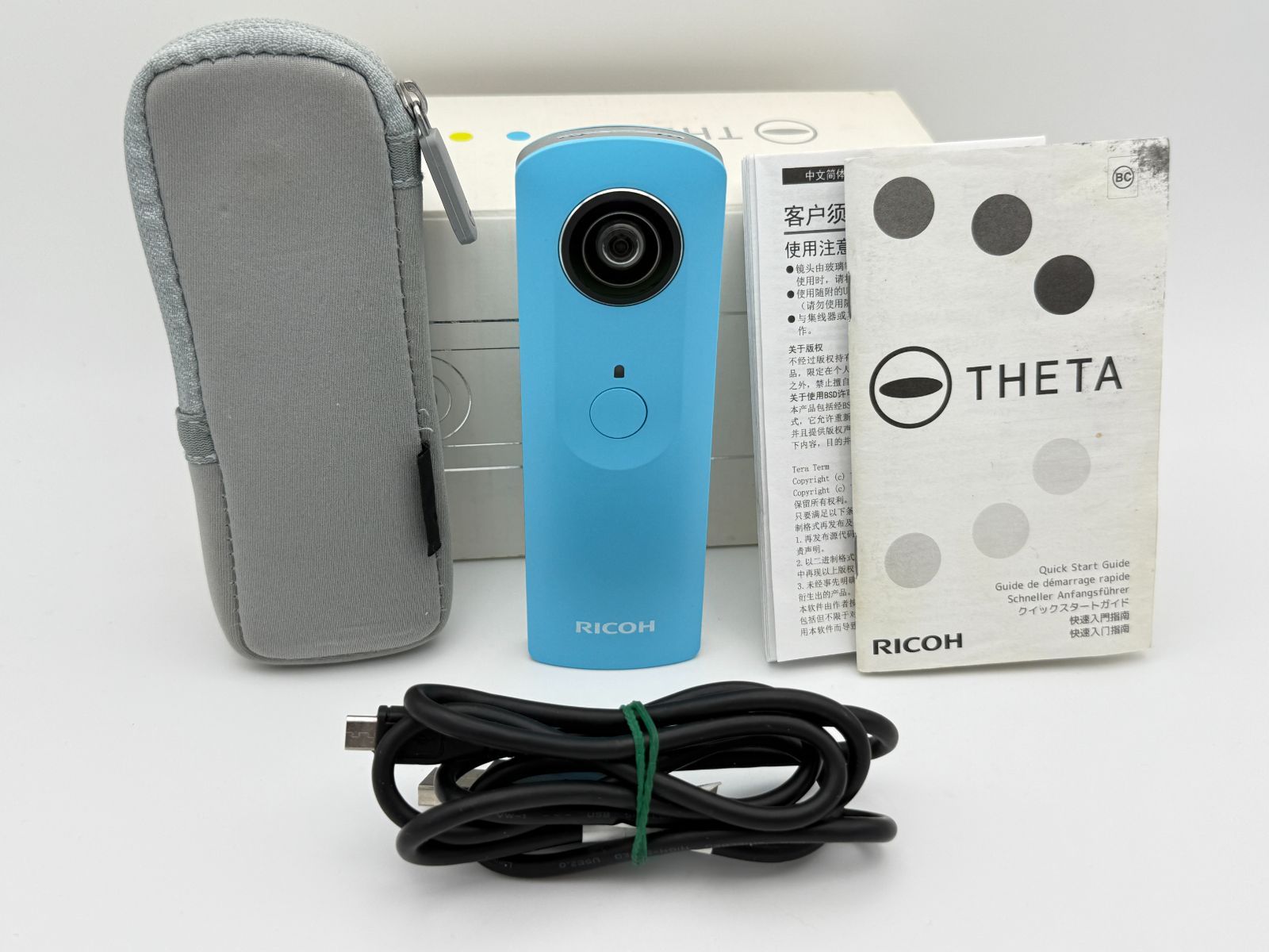 RICOH THETA m 15 ブルー リコー シータ 360度カメラ