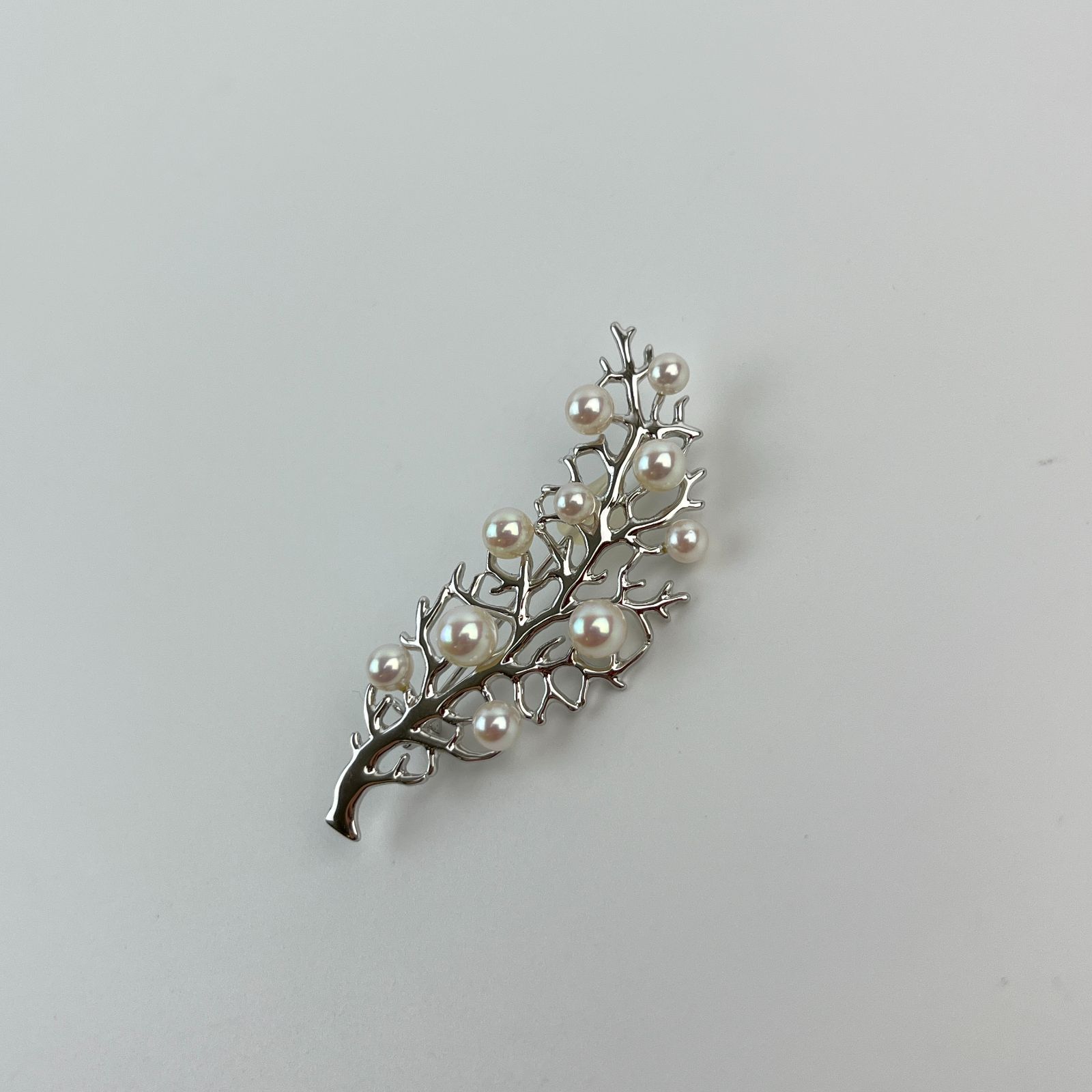 中古】MIKIMOTO ミキモト アクセサリー ブローチ パール シルバー