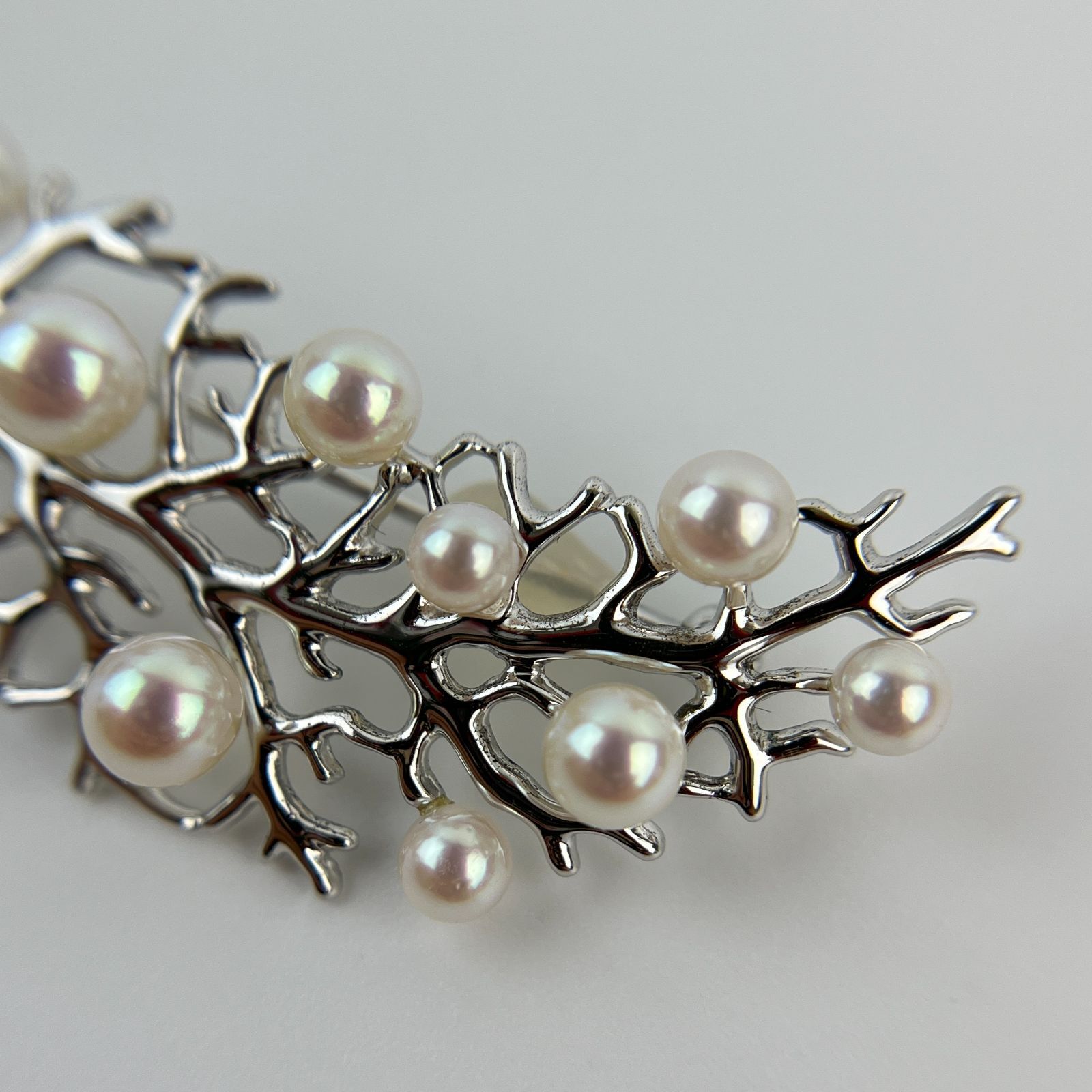 中古】MIKIMOTO ミキモト アクセサリー ブローチ パール シルバー