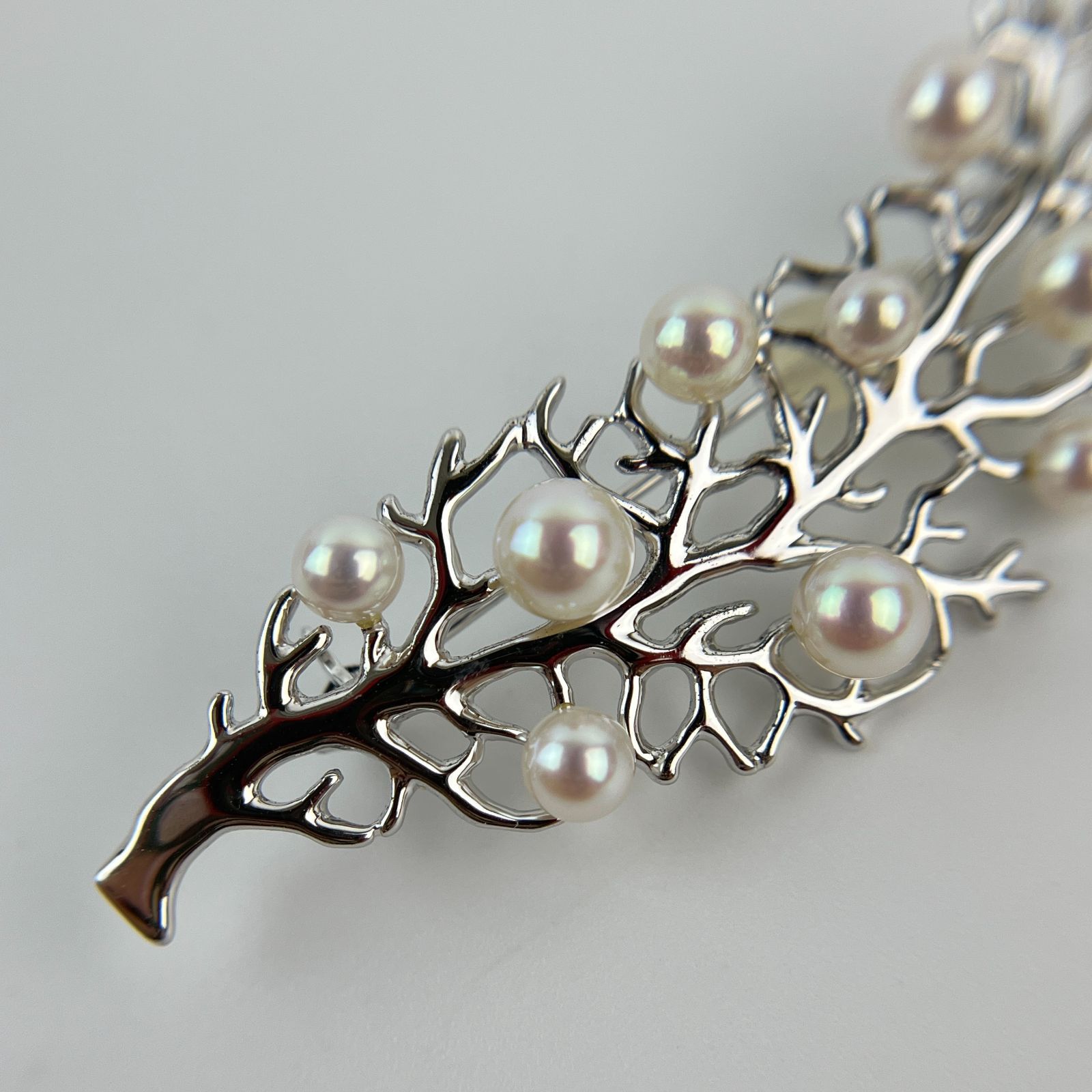 中古】MIKIMOTO ミキモト アクセサリー ブローチ パール シルバー