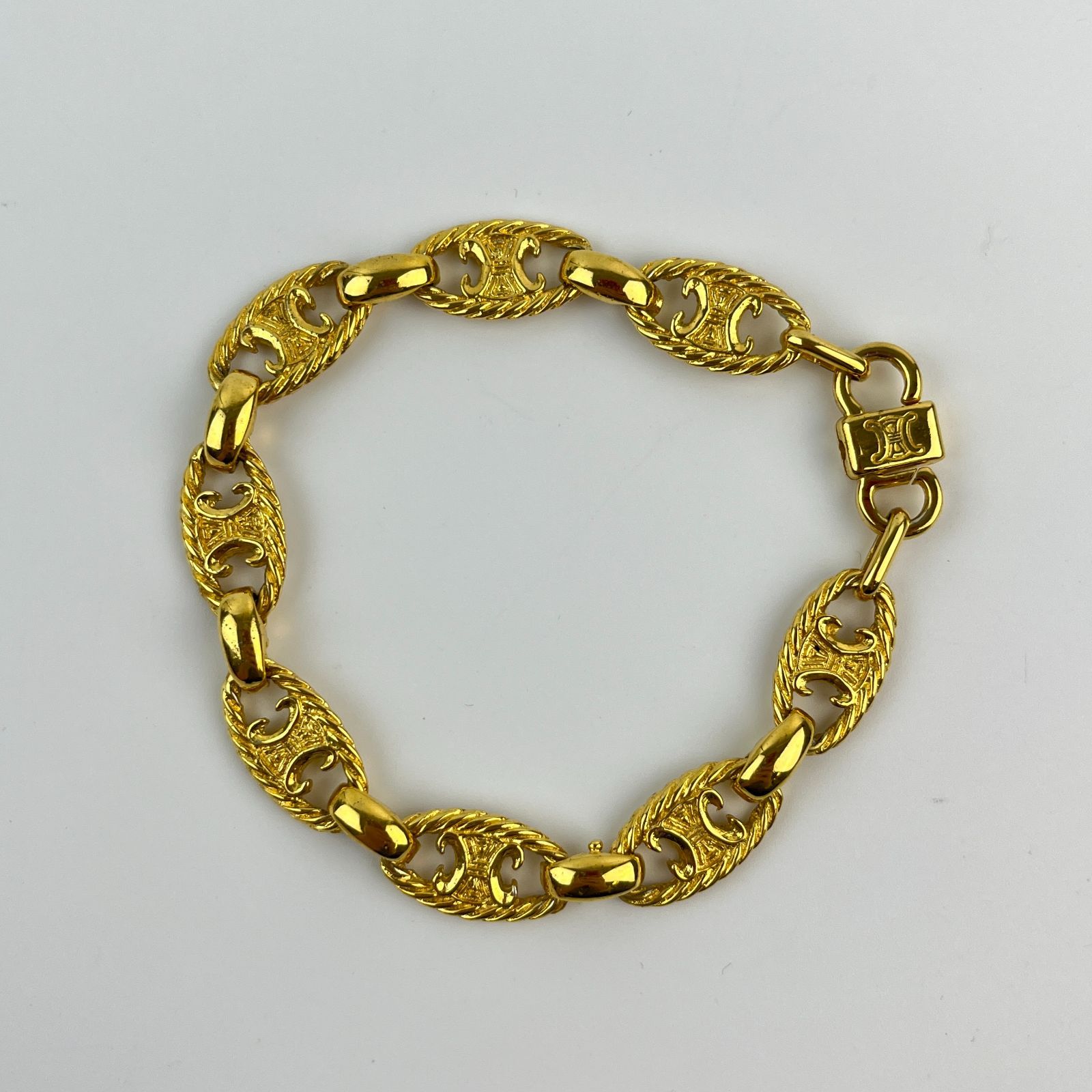 中古】CELINE セリーヌ ロゴ トリオンフ アクセサリー ブレスレット