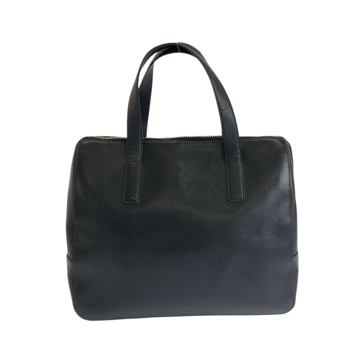 美品 PRADA プラダ サフィアーノ ブラック 黒 ゴールド金具 レザー