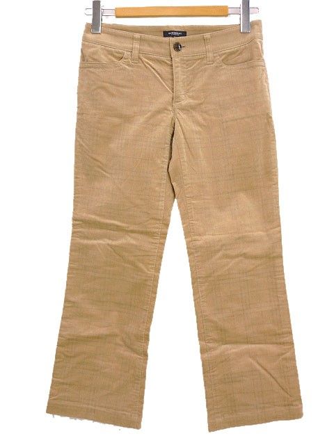 バーバリー ロンドン BURBERRY LONDON ベロア チェック パンツ 38