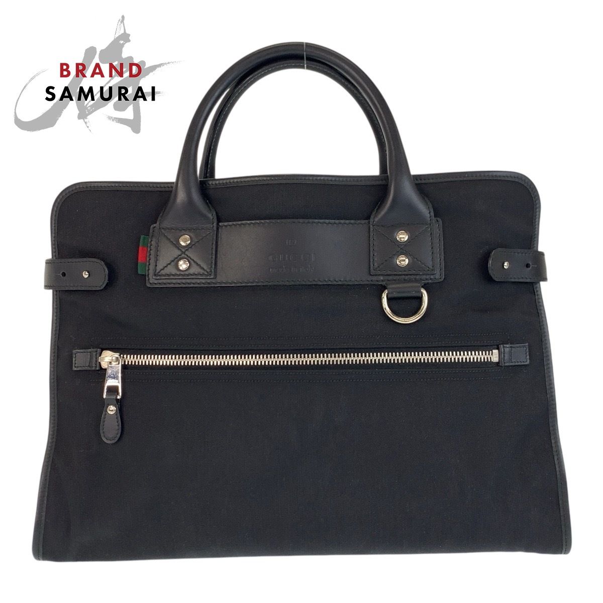 美品 GUCCI グッチ シェリーライン ブラック 黒 シルバー金具 ナイロン