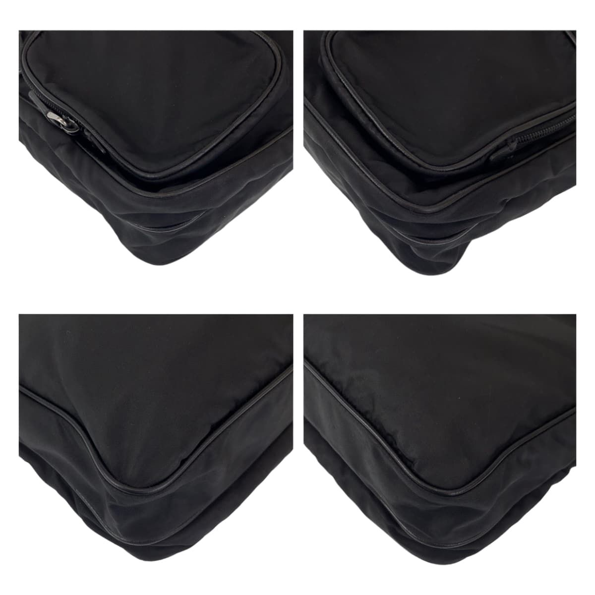 PRADA プラダ テスート 三角ロゴ 男女兼用 ブラック 黒 シルバー金具