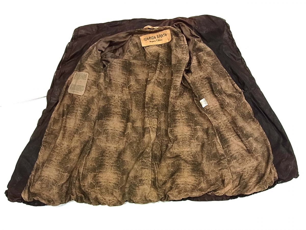 ◇GIORGIO BRATO ジョルジオブラット レザーコート タンニンなめし革