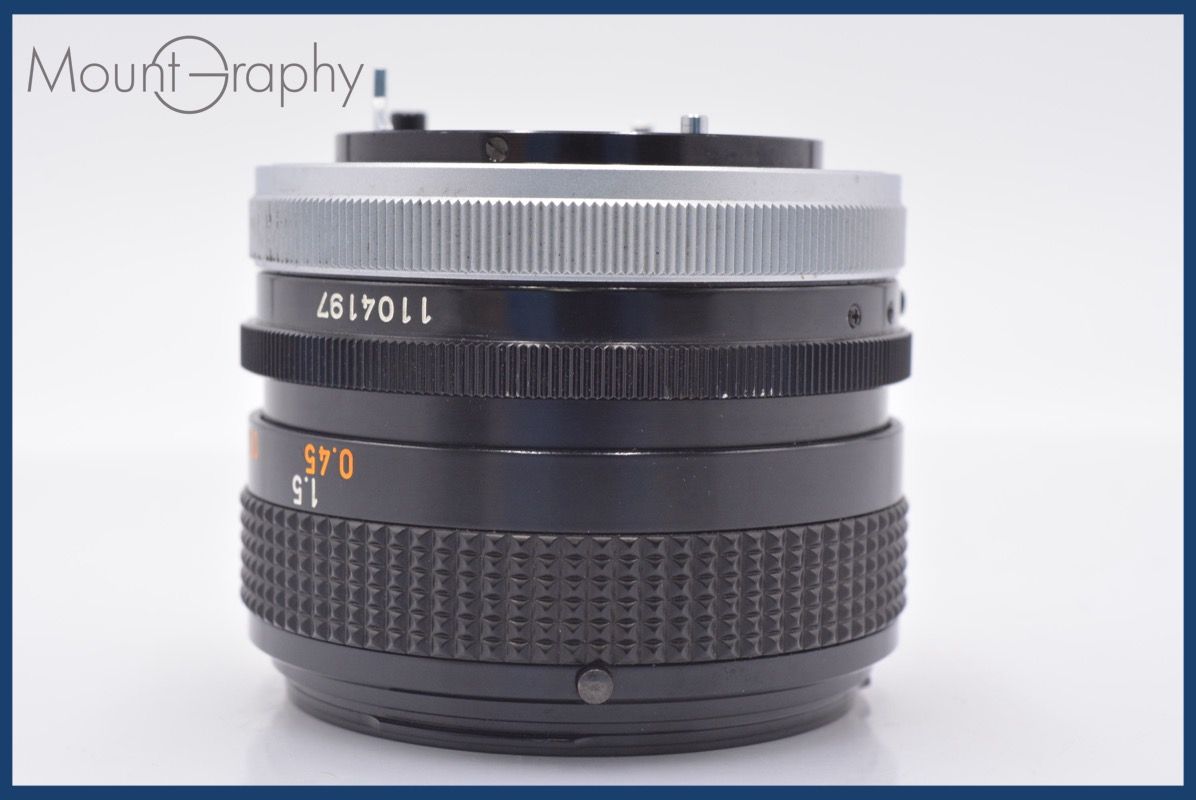 キヤノン Canon FD 50mm F1.4 S.S.C. 前後キャップ&レンズフィルター付