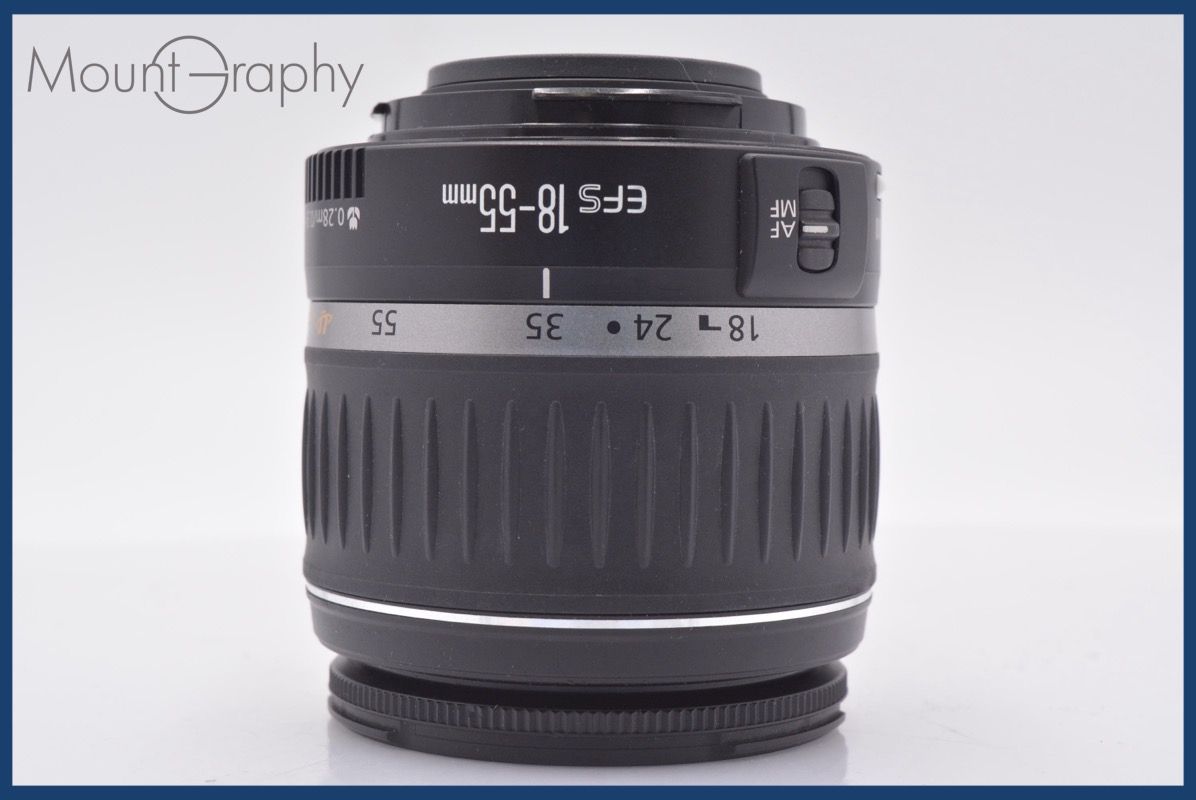 上 キヤノン Canon EF S 18 55 mm F 3 5 6 II USM 前後キャップ レンズフィルター付 同梱可 am 1796