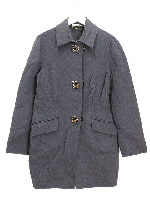 J6044美品 サルヴァトーレフェラガモ カシミヤ100%ジャケット グレー50 サルヴァトーレフェラガモ Salvatore Ferragamo ウール カシミヤ