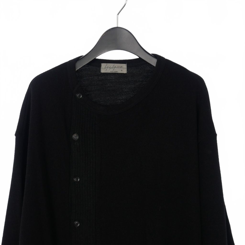 最終価格　ヨウジ　ヤマモト　プールオム　ロングニット　レア　美品　yohji Yohji Yamamoto POUR HOMME 糸ふらしロングニットカーディガン - Ka na