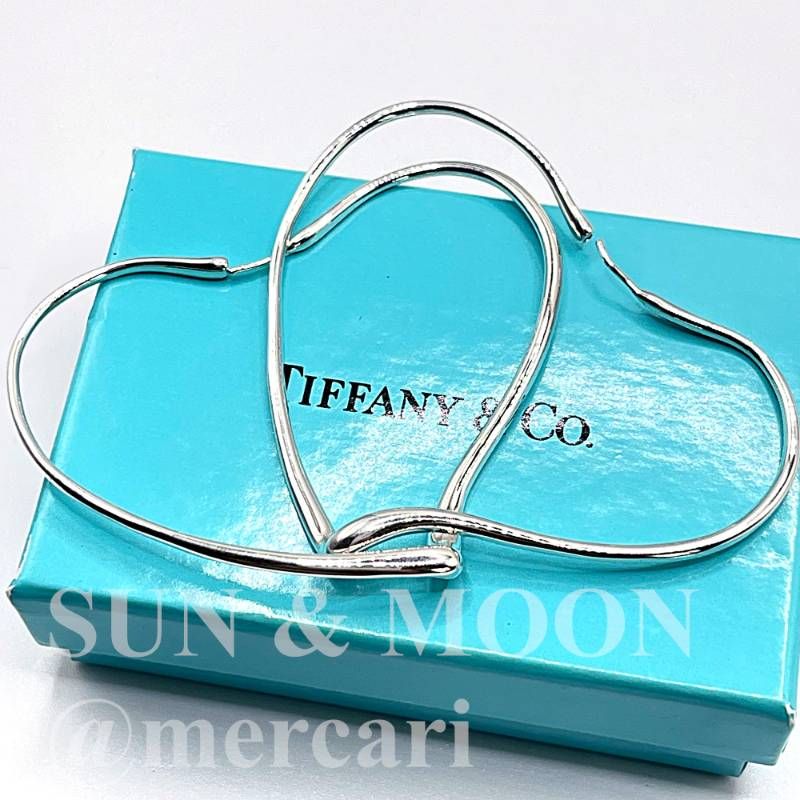 Tiffany&Co. ティファニー オープンハート フープピアス L ラージ