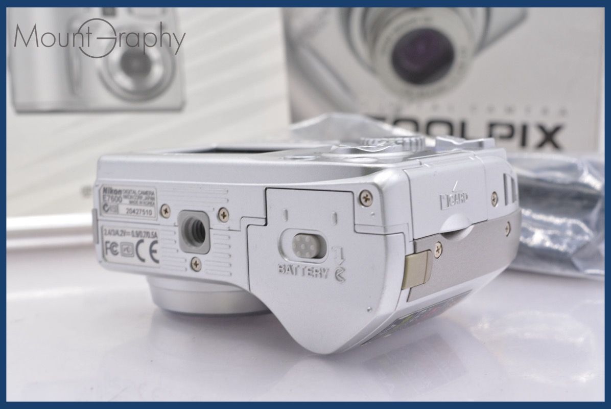 ニコン Nikon COOLPIX E7600 3x 単三電池仕様 元箱、取扱説明書付属 同