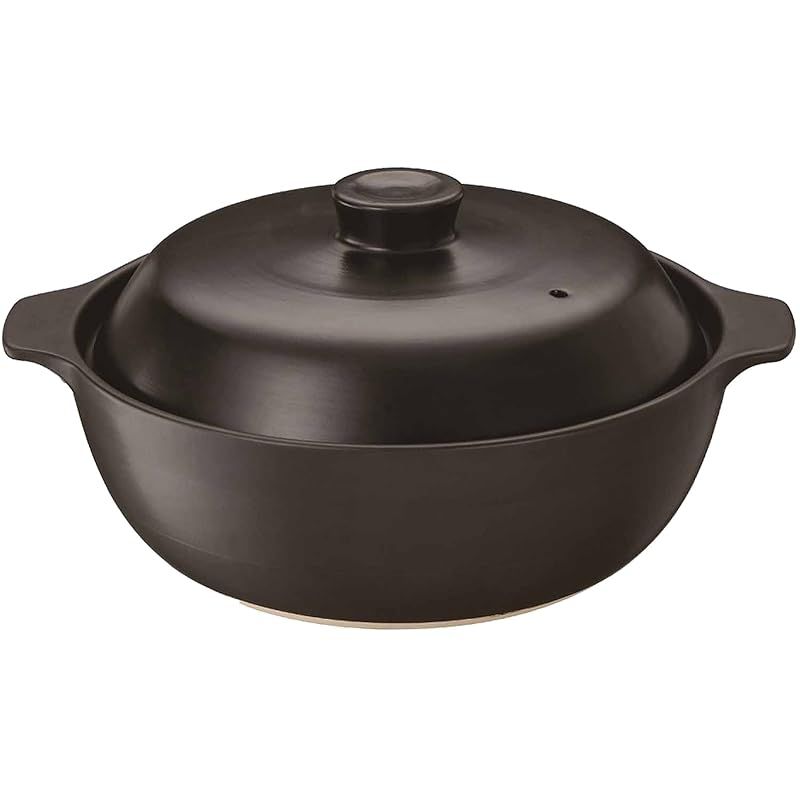 イシガキ IH & 直火 対応 吹きこぼれにくい 土鍋 モダン 6号(1～2人用)