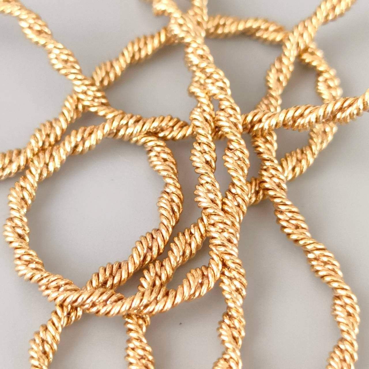 18金 K18 男女兼用 ジュエリーマキ 2連ネックレス 8.98g 41.5㎝ D668