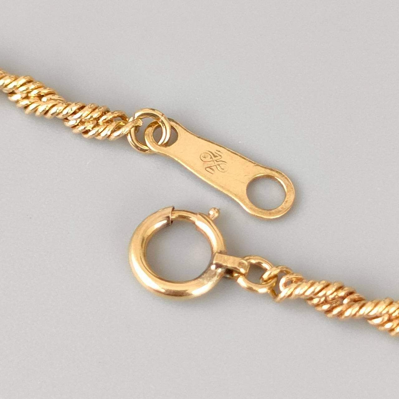 18金 K18 男女兼用 ジュエリーマキ 2連ネックレス 8.98g 41.5㎝ D668