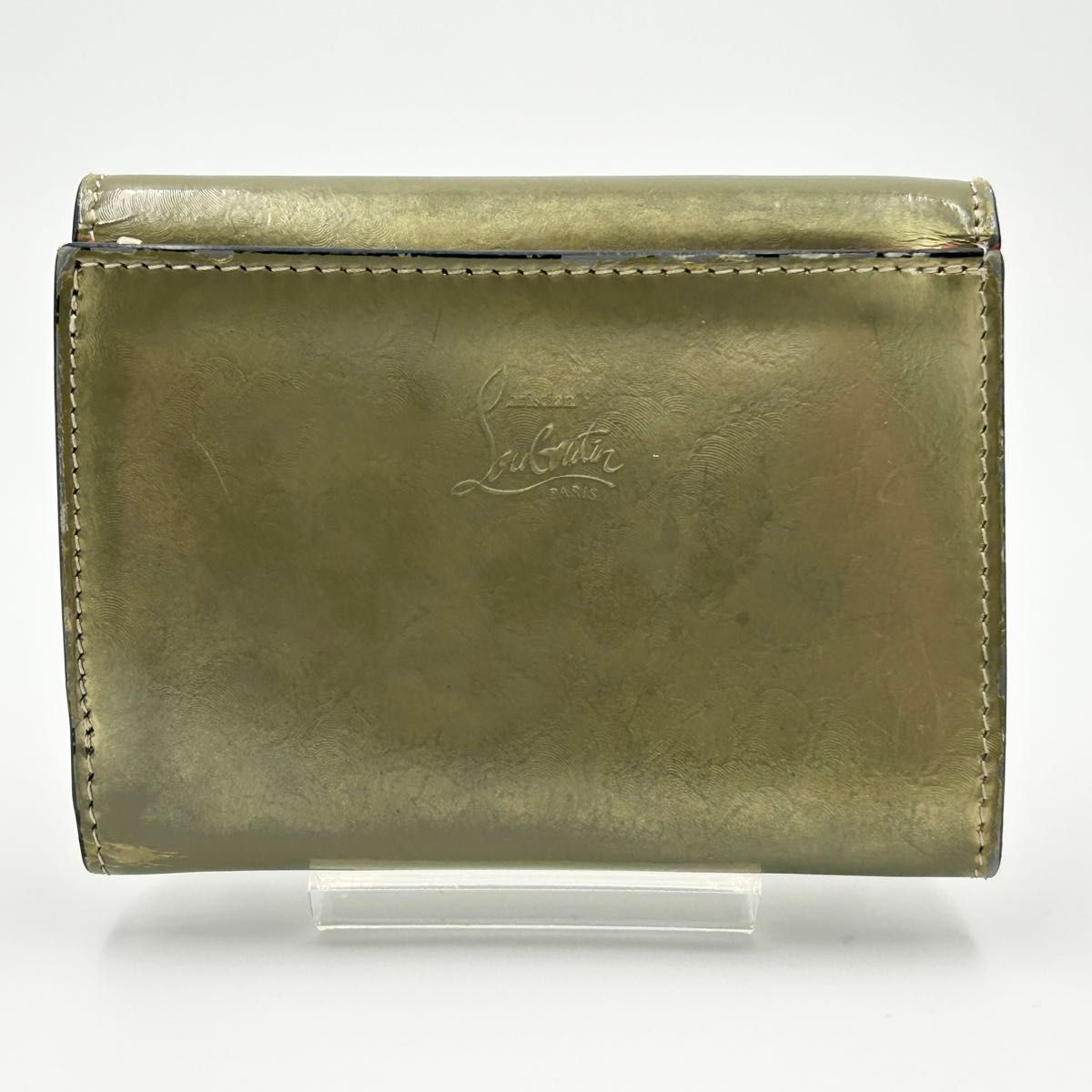 クリスチャンルブタン 注文 マカロン スタッズ装飾財布 美品