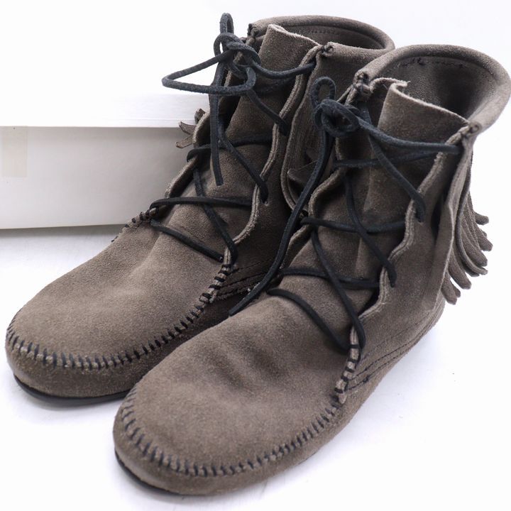ミネトンカ ブーツ スウェード フリンジ ブランド シューズ 靴