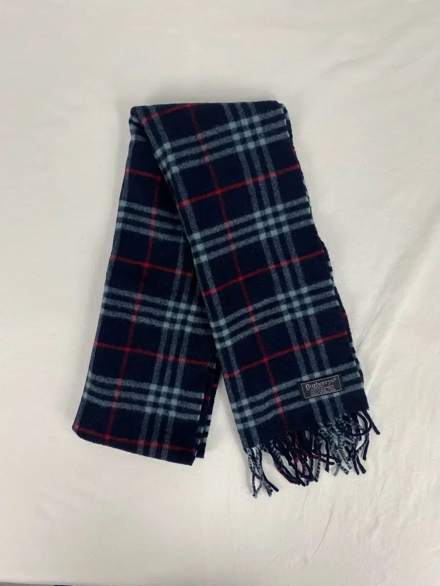 バーバリー カシミア ネイビー マフラー BURBERRY カシミヤ マフラー