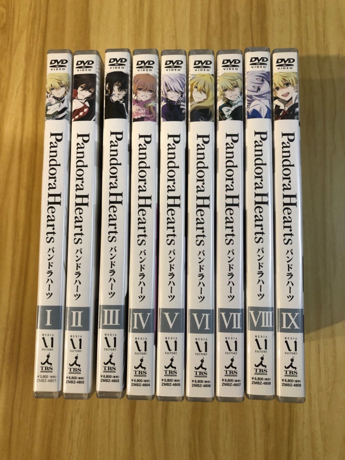 中古][DVD] Pandora Hearts パンドラハーツ 全9巻セット / M02522
