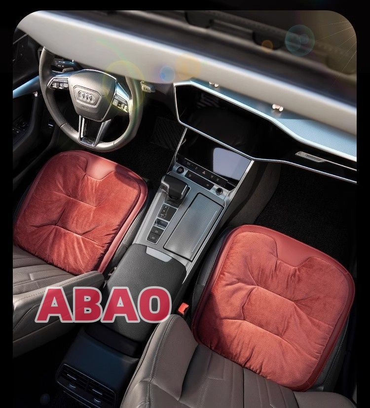 ＸＴ４（キャデラック）Ｅ２車用冬用シートクッション 運転席?助手席用 低反発フランネル 座布団 滑り止め 4色選択