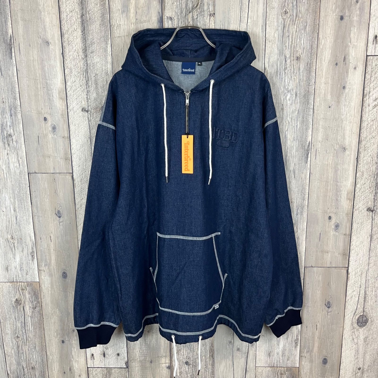 【新品】INTERBREED インターブリード 2019 A/W ハーフジップ インディゴ デニム アノラック パーカー メンズ XL サイズ