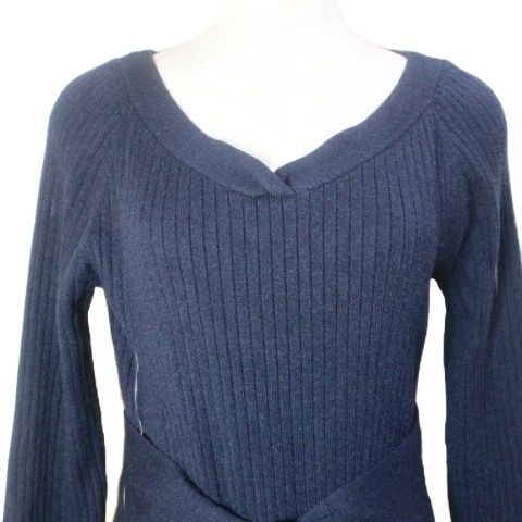 マイストラーダ Mystrada ニットワンピース ロング 7分袖 Vネック