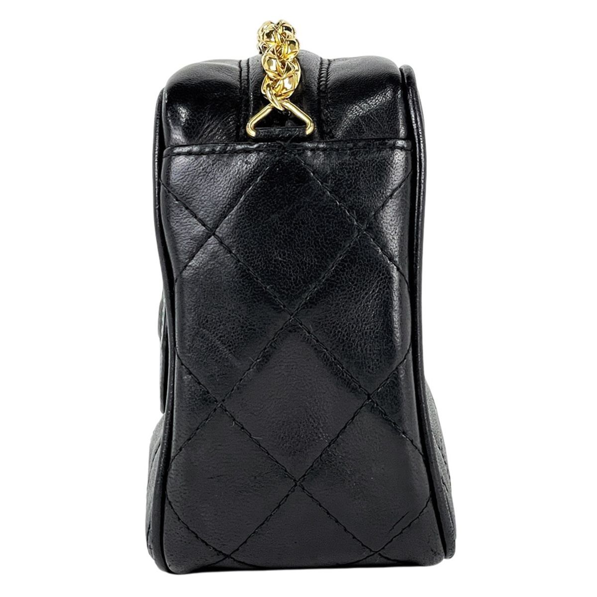 CHANEL ショルダーバッグ マトラッセ スエード フリンジ ココマーク 黒 シャネル CHANEL ココマーク フリンジ チェーン ショルダーバッグ