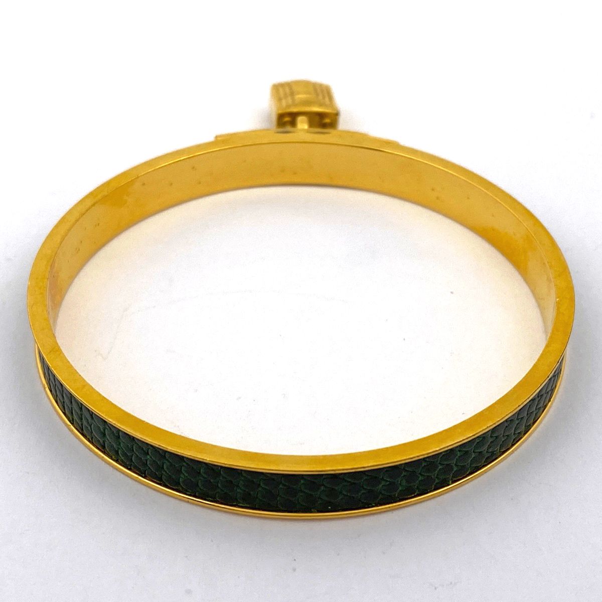 HERMES ケリーバングル 鍵 Black Gold 中古 正規品 エルメス HERMES ケリー バングル 腕輪 カデナ バングル GP レザー