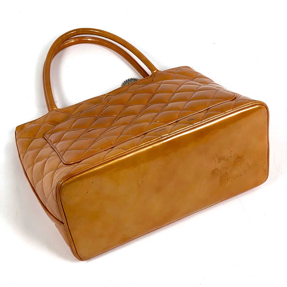 シャネル CHANEL 復刻トート ハンドバッグ ココマーク エナメル トート